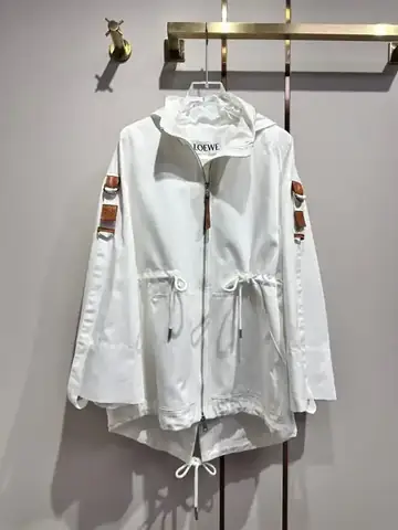 Loewe Linen Blend Trench Coat Windbreaker Jacket in Dubai